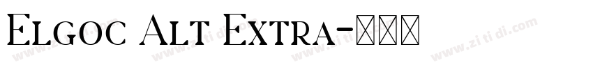 Elgoc Alt Extra字体转换